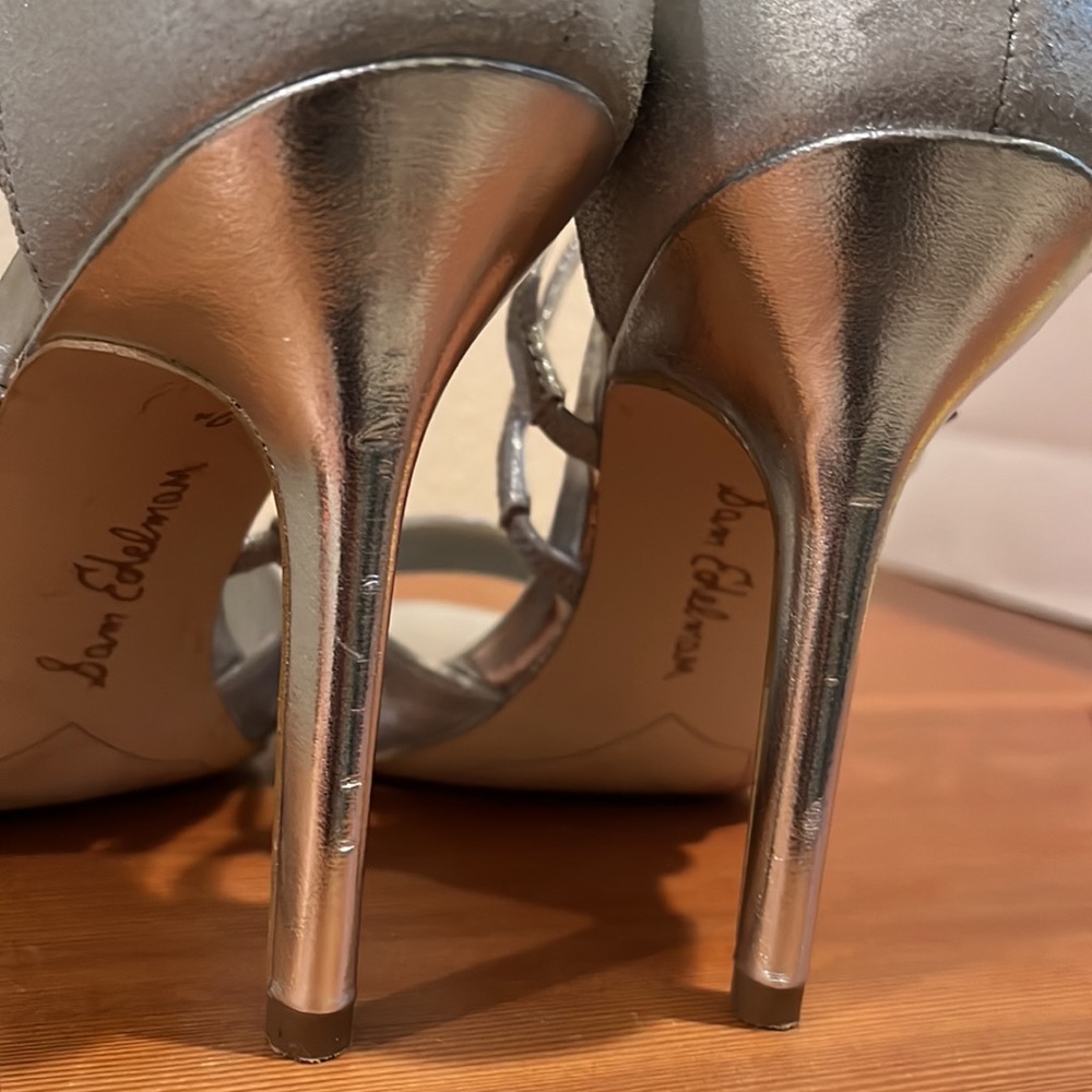 ‼️Sam Edelman Silver Strappy 4" Heels;  "Aeryn" ‼️Final Reduction - Picture 4 of 10